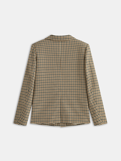 Metal Button Checked Blazer
