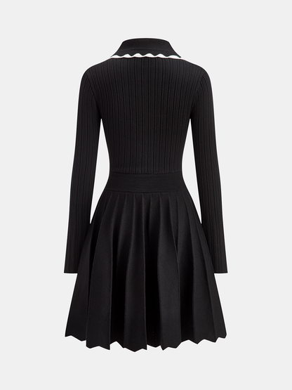 Ribbed Polo Dress
