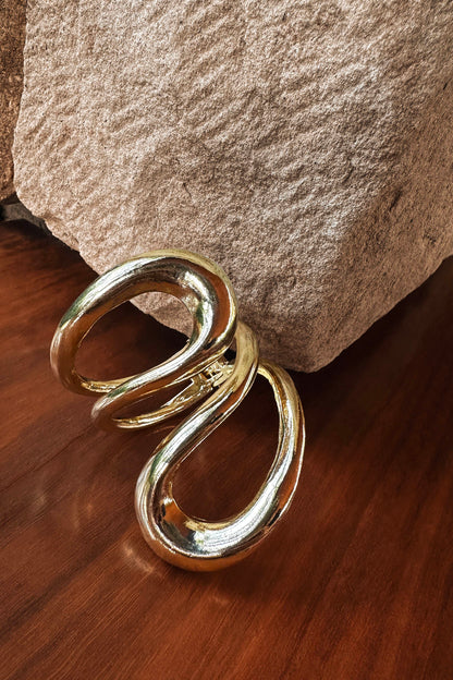 Wanderers Hinged Cuff Bracelet Gold